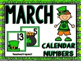 March Calendar Numbers