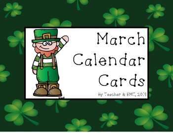 March Calendar Numbers By Teacher And Emt 