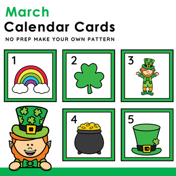 March Calendar Numbers — Pocket Chart Calendar Cards by The Contented ...
