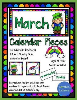 Preview of March Calendar Pieces