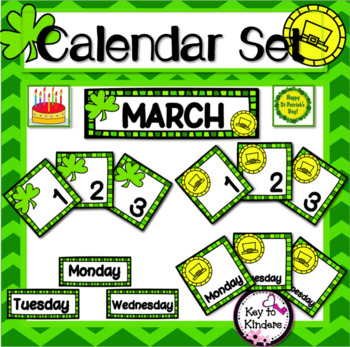 Preview of March Calendar Set - St. Patrick's Day FREE