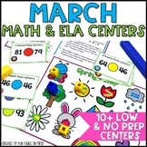 March Center Activities for 1st Grade - Math and Literacy Centers