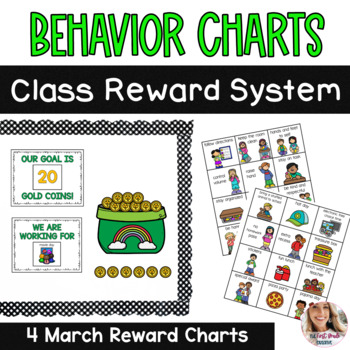 Preview of March Classroom Behavior Management Incentive Charts