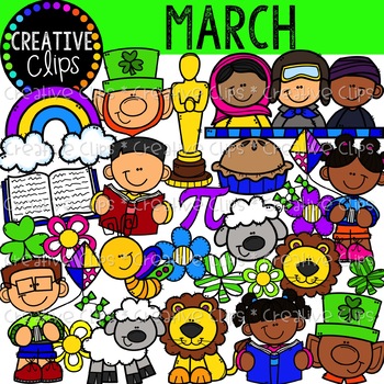 Preview of March Clipart {Creative Clips Clipart}