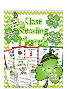 Preview of March Close Reading Pack - Kindergarten, 1st & 2nd Grade