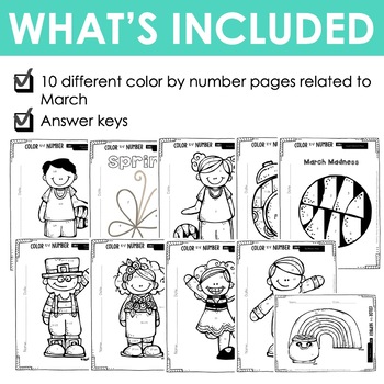 march color by number for 4th grade math by mandy neal tpt