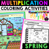 Spring Break Coloring Pages Multiplication Math Sheet Fun 