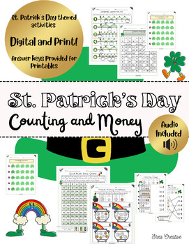 Preview of March Counting and Money (St. Patrick’s Day) - Digital and Print!