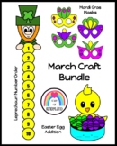Leprechaun, Chick, Mardi Gras, March Craft Activities for 