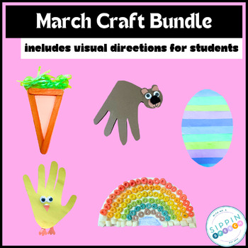 Preview of March Craft Bundle with Visual Directions