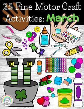 Preview of March Crafts - Fine Motor Activities - Saint Patrick's - Occupational Therapy