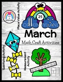 March Crafts: Tree, Kite, Rainbow & Number Sense, Measure,