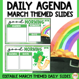 March Daily Agenda Slides | Google Slides™ Templates | Mar