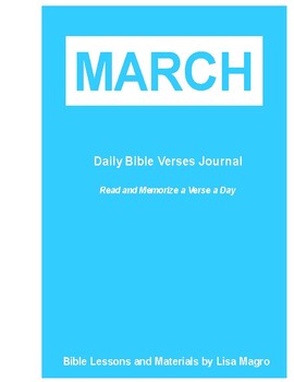 Preview of March Daily Bible Verses Journal  - A Bible verse a day thru March! NKJV