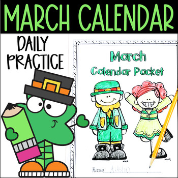 Preview of March Daily Calendar Review and Math Practice