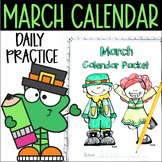 March Daily Calendar Review and Math Practice