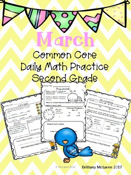 Preview of March Daily Common Core Math Practice for Second Grade