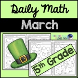 March Daily Math Review 5th Grade Common Core