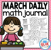 March Daily Math Review Journal for Kindergarten