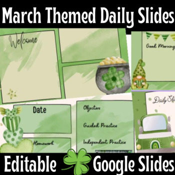 Preview of March Daily Slides-  Editable