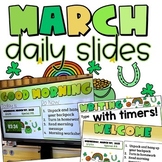 March Daily Slides with Timers
