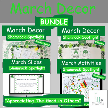 Preview of March Decor Shamrock Bundle| Character Trait - Appreciating The Good In Others