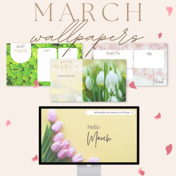 Preview of March Desktop Wallpapers | Saint Patrick's Day and Spring | Digital Decor