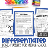 March Differentiated Logic Puzzles Brain Teasers Fast Fini