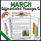 March Differentiated Reading Comprehension Lexile Passages