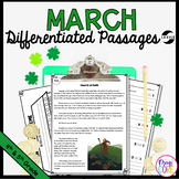 March Differentiated Reading Comprehension Passages Lexile