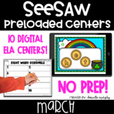 March Digital ELA Centers l SeeSaw Kindergarten Activities