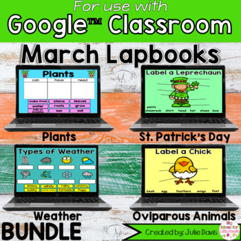 Preview of March Digital Interactive Notebook BUNDLE Google Classroom