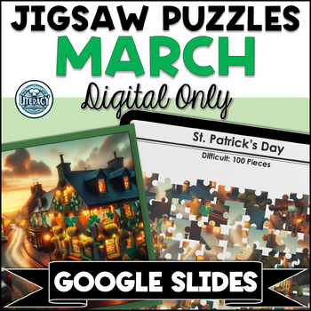 Preview of March Digital Jigsaw Puzzles - Month & Holiday Themes - Middle & High School