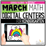 March Digital MATH Centers Kindergarten