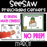 March Digital Math Centers l SeeSaw Kindergarten Activities