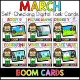 March Digital Task Cards | Boom Cards™ | Distance Learning