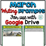 March Digital Writing Prompts for use with Google Slides