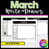 March Directed Drawing and Writing Worksheets Write & Draw
