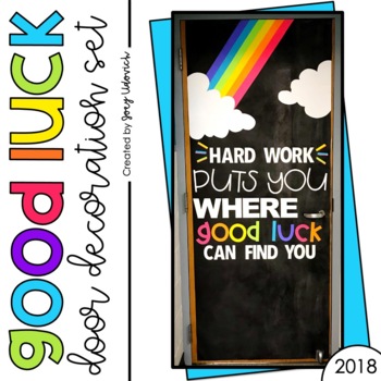 Preview of Door Decor or Bulletin Board: Good Luck (PRINT & ASSEMBLE)