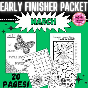 Preview of March Early/Fast Finishers | Fun Activity Packet | St Patricks Day