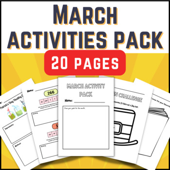 Preview of March Early Finisher Morning Work Creative Activity Pack 