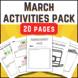 March Early Finisher Morning Work Creative Activity Pack 
