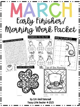 Preview of March Early Finisher/Morning Work Packet