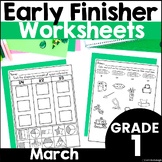 March Early Finishers Spring Phonics and Math Activities P