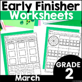 March Early Finishers Spring Phonics and Math Worksheet Pa
