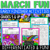 March Early Finishers Activities & Coloring Pages for ELA 