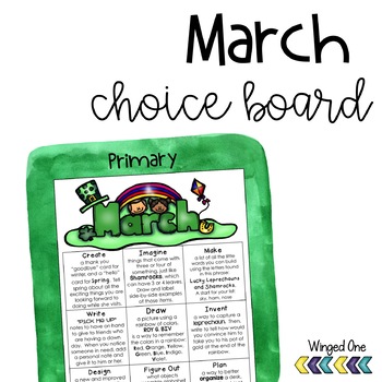 Preview of March Early Finishers Choice Board