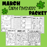 March Early Finishers Packet : Fun Activities Packet