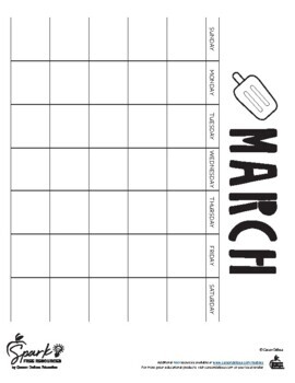 March Editable Calendar - Pdf & Google Classroom - Landscape & Portrait