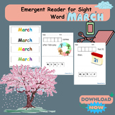 March Emergent Reader for Sight Word March"March comes aft